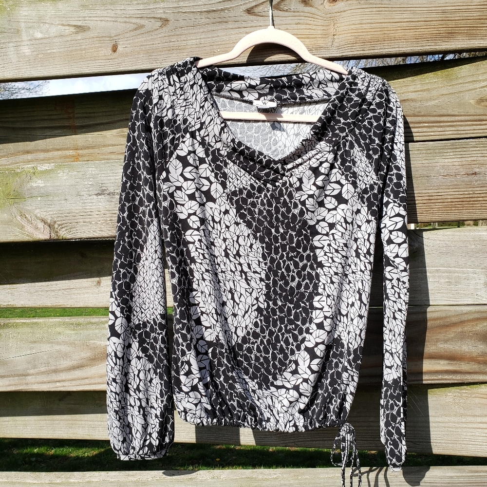 Worthington Women's Black/White Blouse Size S